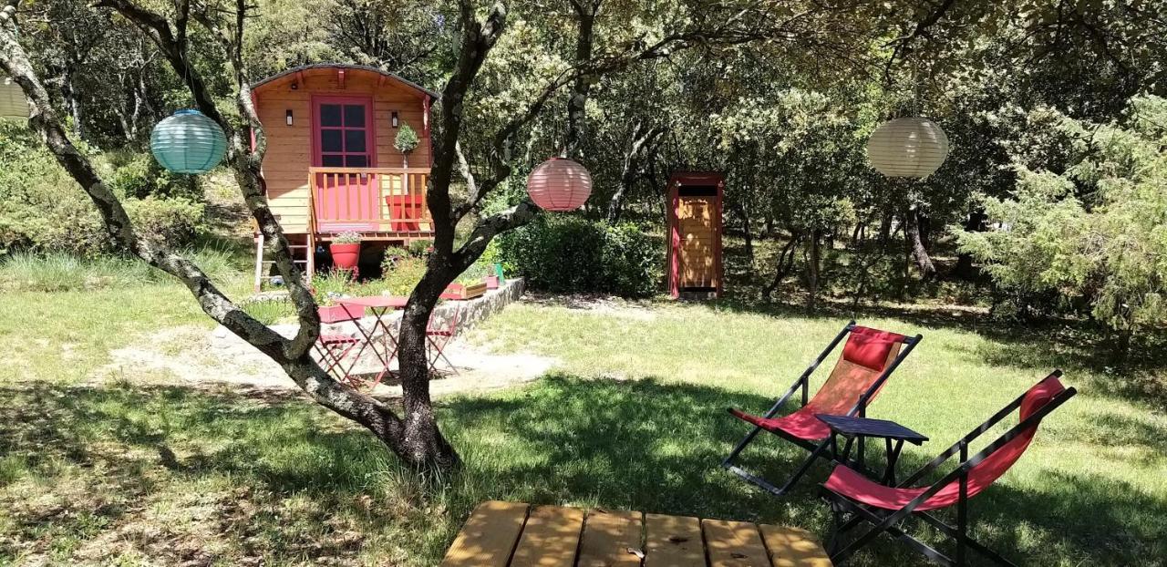 Villa Roulotte avec piscine en Cévennes Monteils  Exterior foto